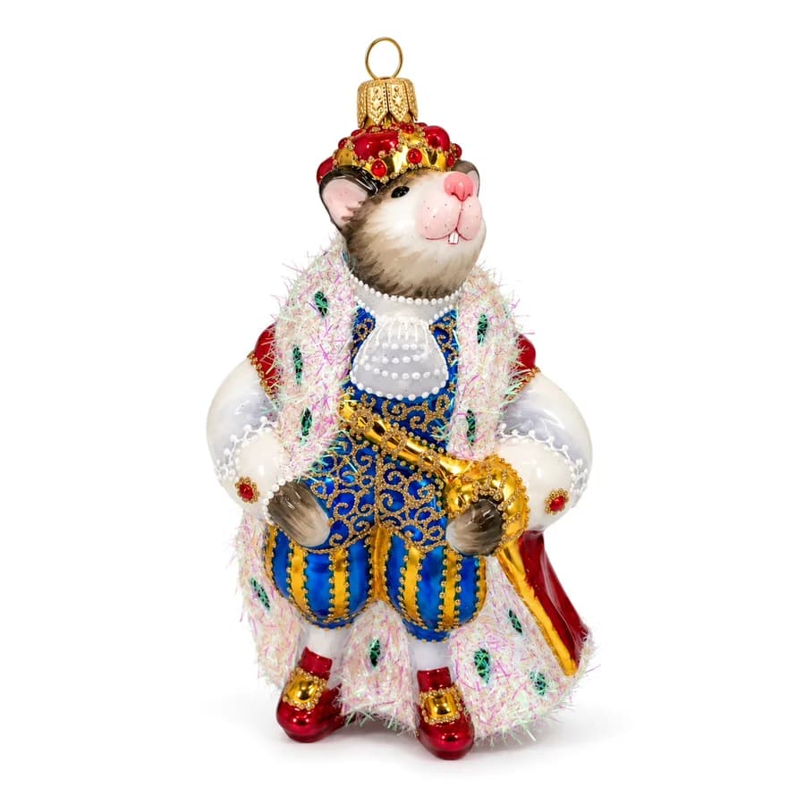 Фото приза: стеклянная ёлочная игрушка «Мышиный Король»